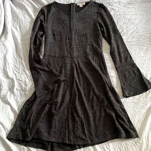 NWOT Elaine Rose Black Heathered Long Sleeve Soft A-Line Dress Size XS